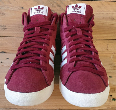 Adidas Originals Basket Profi Mid Suede Trainers UK9/US9.5/EU43 G63952 Burgundy