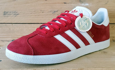 Adidas Gazelle Low Suede Trainers UK6/US6.5/EU39 S76228 Red/White