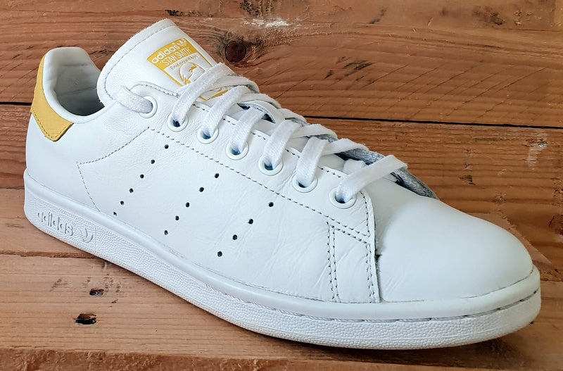 Adidas Stan Smith Low Leather Trainers UK6/US7.5/EU39 EF6883 White/Yellow