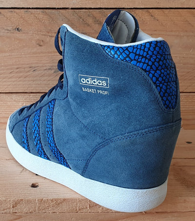 Adidas Basket Profi Up Wedge Suede Trainers UK8/US9.5/EU42 M20838 Navy Blue