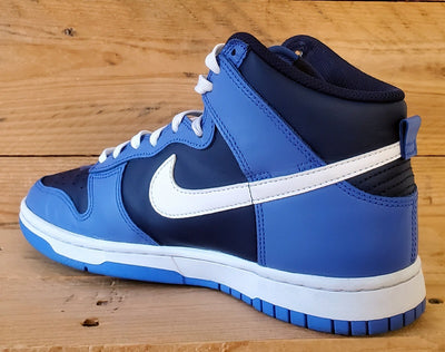 Nike Dunk Mid Leather Trainers UK6/US7/EU40 DJ6189-400 Medium Blue/Midnight Navy