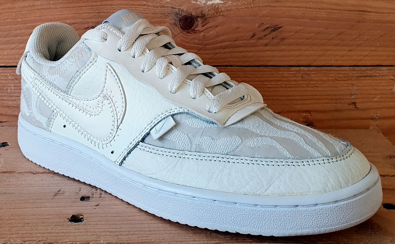 Nike Court Vision Low Textile/Leather Trainers UK5.5/US8/EU39 CI7599-100 Sail