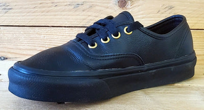 Vans Off The Wall Low Leather Trainers UK3.5/US6/EU36 500714 Triple Black