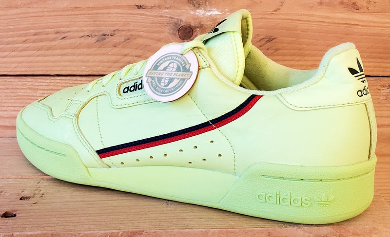 Adidas Continental 80 Leather Trainers UK7.5/US8/EU41 B41675 Semi Frozen Yellow