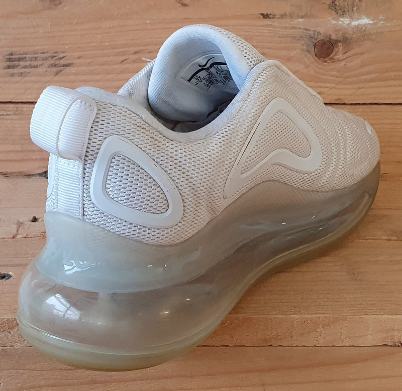 Nike Air Max 720 Low Textile Trainers UK5.5 US6Y EU38.5 AQ3196 100 Triple White VintageTrainers