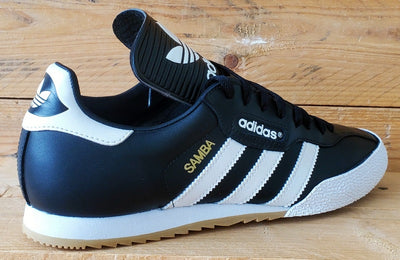 Adidas Samba Super Low Leather Trainers UK8/US8.5/EU42 019099 Black/White