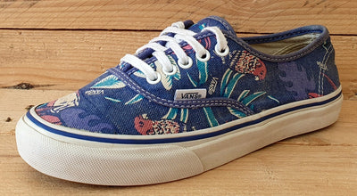 Vans Off The Wall Low Canvas Trainers UK3.5/US6/EU36 TB9O Blue/Floral