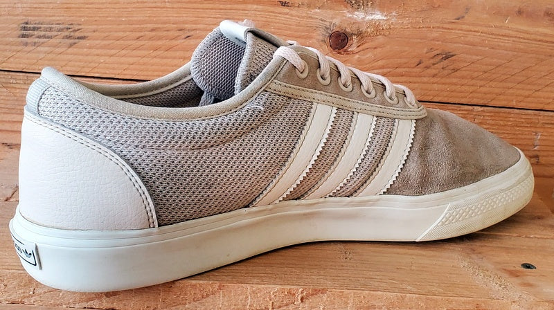 Adidas Adiease Low Suede Trainers UK11/US11.5/EU46 EE7292 Linen/Chalk/White