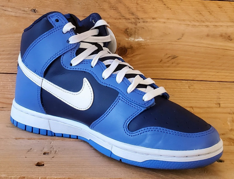 Nike Dunk Mid Leather Trainers UK6/US7/EU40 DJ6189-400 Medium Blue/Midnight Navy