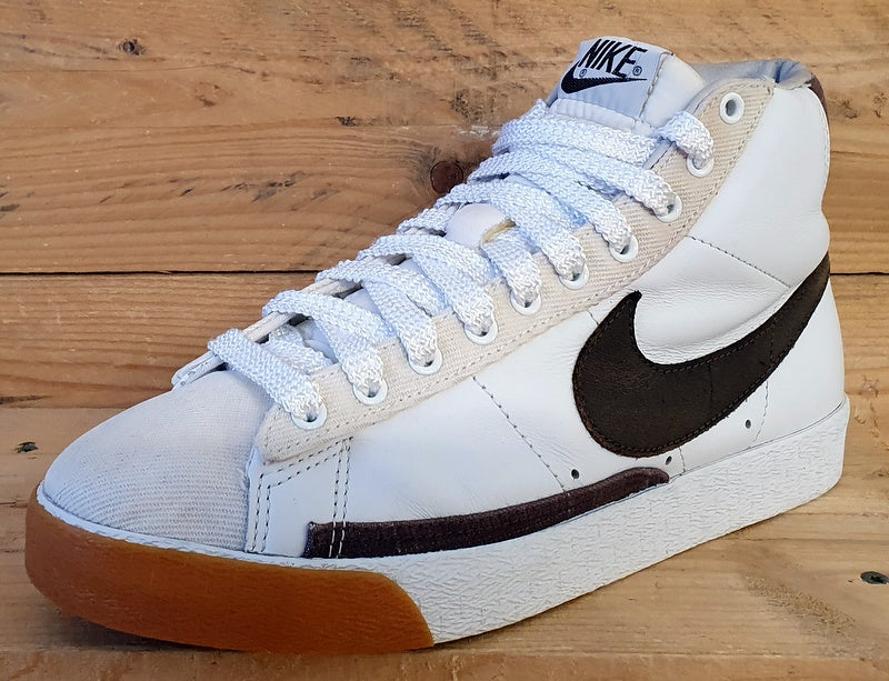 Nike Blazer Mid 73 Leather/Textile Trainers UK7/US8/EU41 310016-121 White/Brown