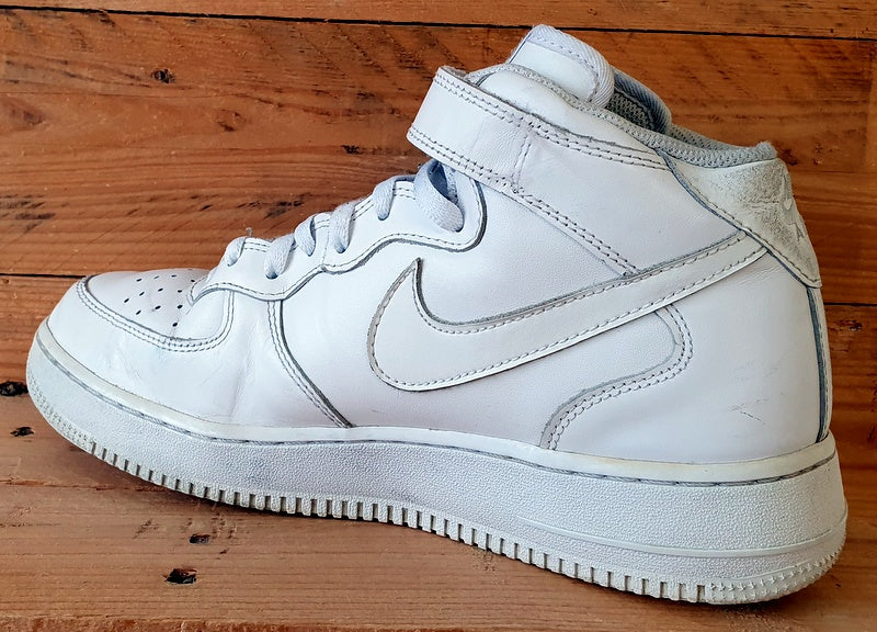 Nike Air Force 1 Mid Leather Trainers UK9/US10/EU44 315123-111 Triple White