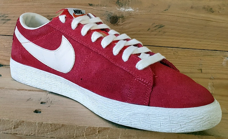 Nike Blazer Low PRM Leather Trainers UK10/US11/EU45 538402-602 Red/White