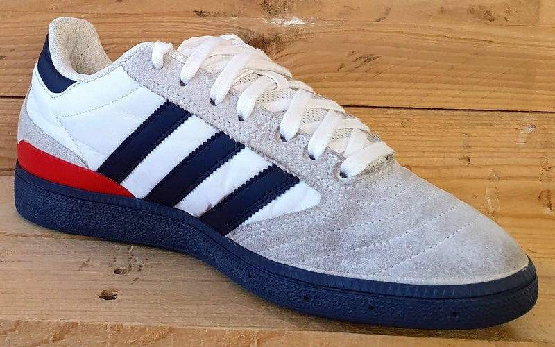 Adidas Busenitz Low Trainers UK9/US9.5/EU43 GY3650 White Collegiate Navy