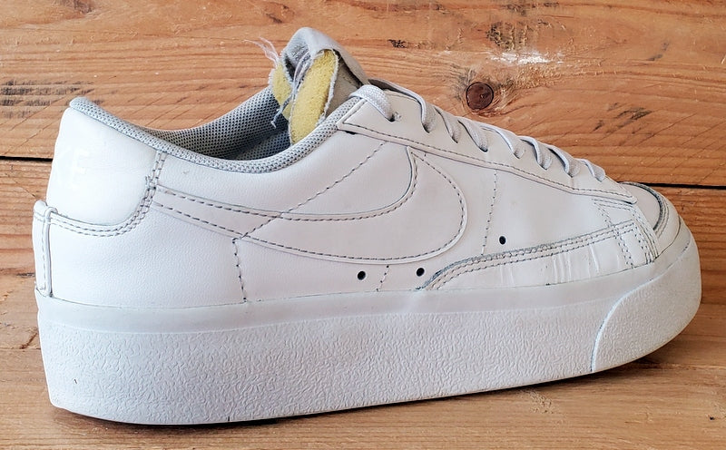 Nike Blazer Platform Low Leather Trainers UK5/US7.5/EU38.5 DJ0292-100 White