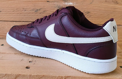 Nike Court Vision Next Nature Leather Trainers UK6/US8.5/E40 DH3158-601 Burgundy