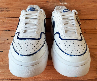 Nike Court Vision Alta Leather Trainers UK4/US6.5/EU37.5 DM0113-102 White/Blue