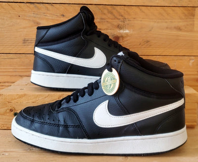 Nike Court Vision Mid Leather Trainers UK6/US7/EU40 DN3577-001 Black/White