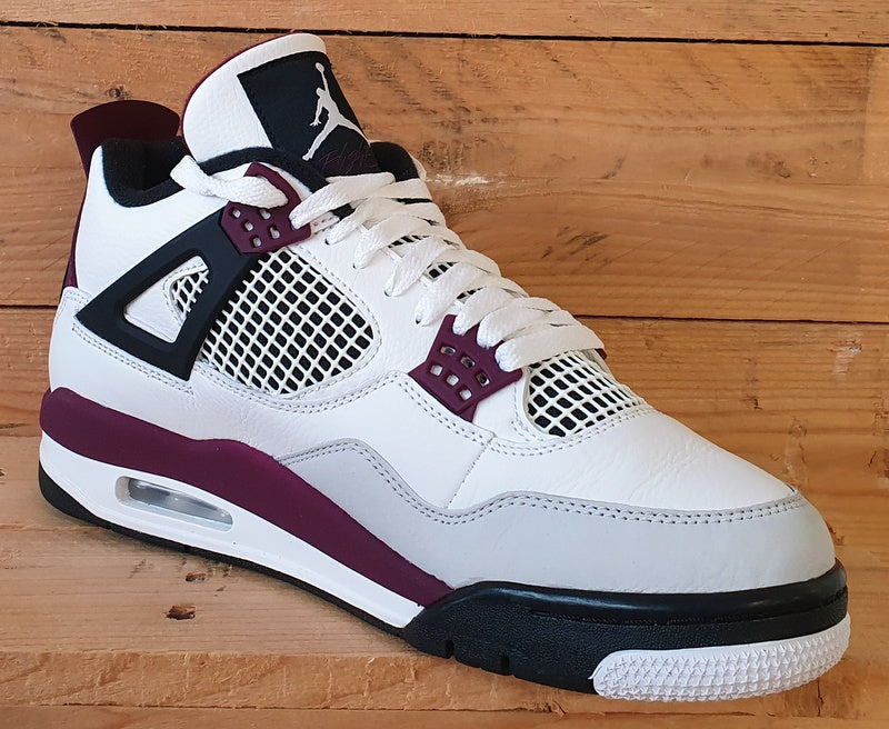 Nike Air Jordan 4 Retro PSG Trainers UK8/US9/EU42.5 CZ5624-100 Bordeaux