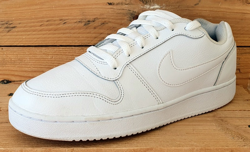 Nike Ebernon Low Leather Trainers UK7/US9.5/EU41 AQ1779-100 Triple White