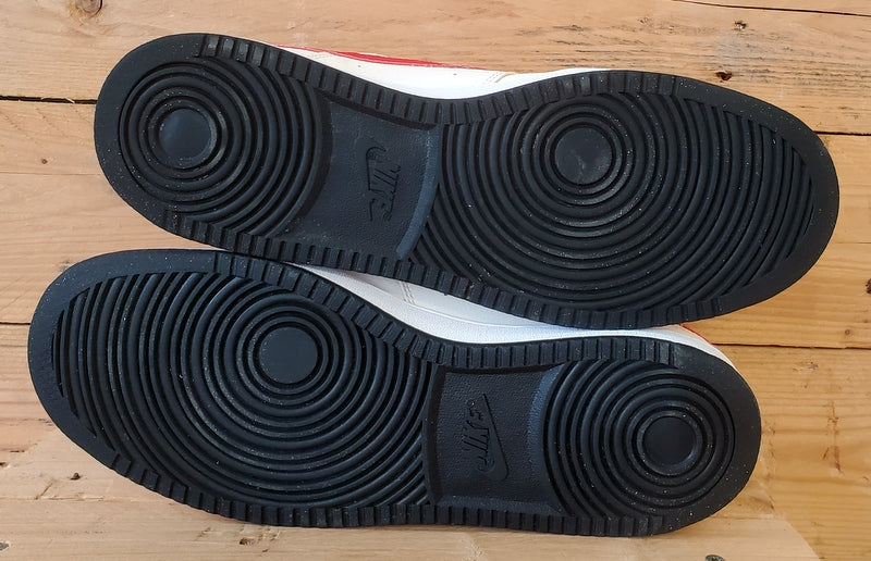 Nike Court Vision Low Leather Trainers UK10/US11/EU45 DH2987-102 Cream/Red