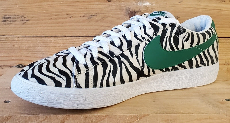 Nike Blazer Low Canvas Trainers UK10/US11/EU45 371760-130 White/Black/Zebra