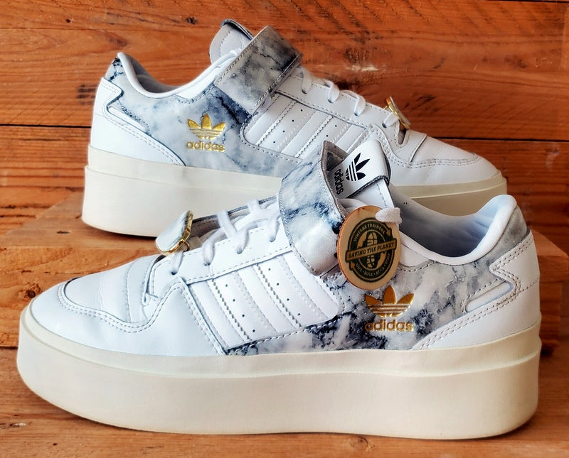 Adidas Forum Bonega Low Leather Trainers UK7.5/US9/EU41 GY1541 White/Marbled