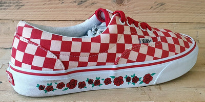 Vans Off The Wall Low Canvas checkerboard Trainers 721454 Red/White UK8/US9/EU42