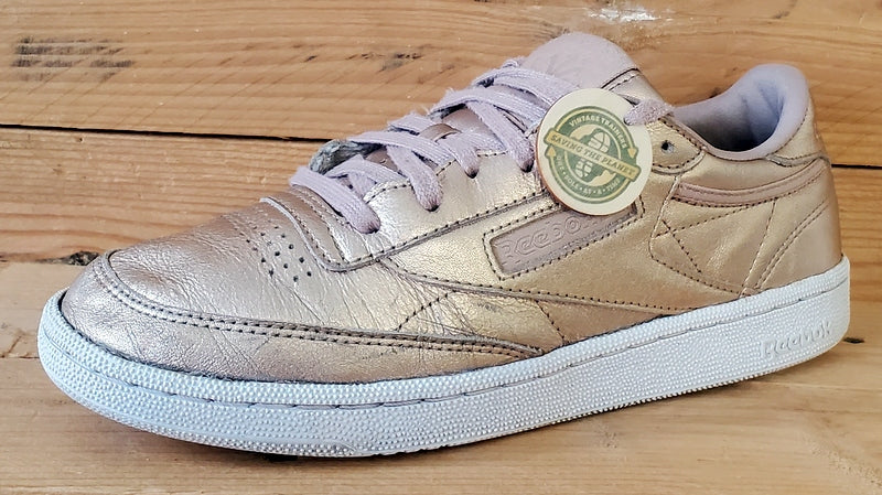 Reebok Club C 85 Low Leather Trainers UK6/US8.5/EU39 BS7899 Melted Metal