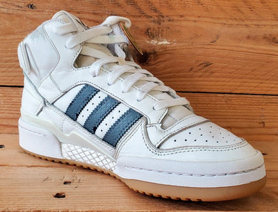 Adidas Forum Mid Leather Trainers UK5/US5.5/EU38 HQ6719 White/Grey/Gum