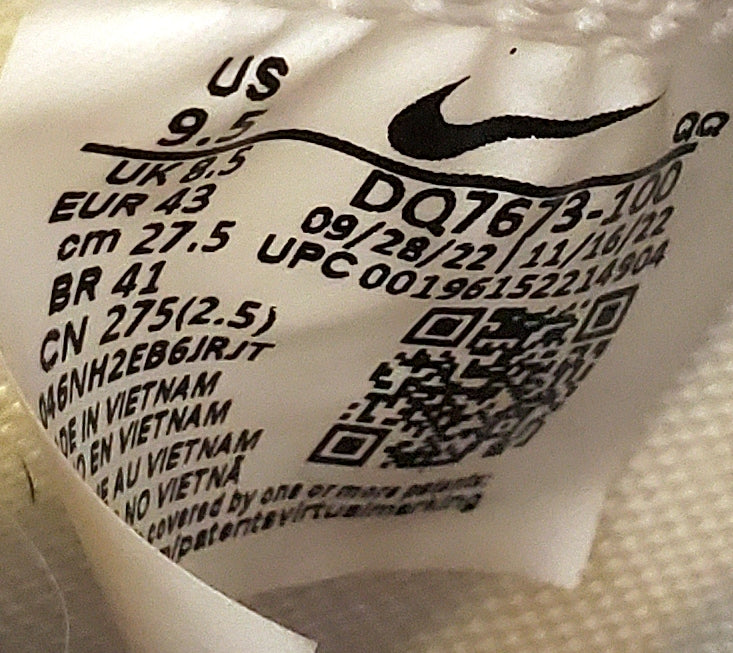 Nike Blazer 77 Pro Club Mid Trainers UK8.5/US9.5/EU43 DQ7673-100 White/Black