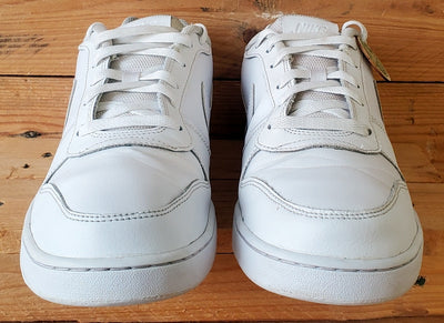 Nike Ebernon Low Leather Trainers UK10/US11/EU45 AQ1775-100 Triple White