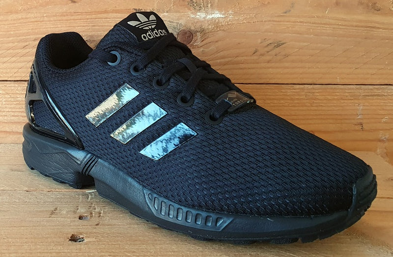 Adidas Originals ZX Flux Low Textile Trainers UK3.5/US4/EU36 G54575 Triple Black