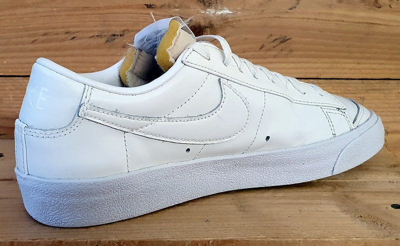 Nike Blazer Low 77 Leather Trainers UK6/US8.5/EU40 DC4769-100 Triple White