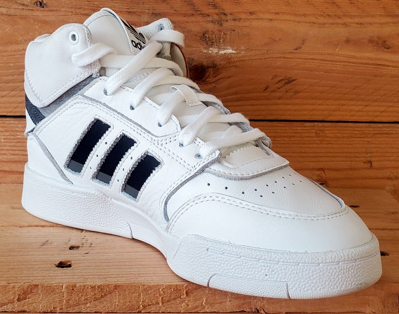 Adidas Drop Step Mid Leather Trainers UK6/US6.5/EU39 FZ5979 White/Black