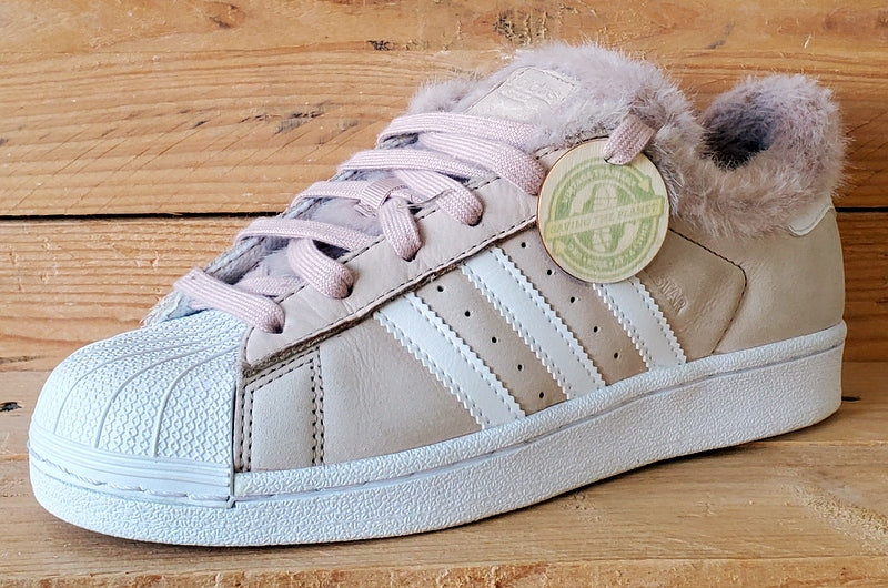 Adidas Superstar Low Suede Trainers UK4/US5.5/EU36.5 BB6371 Fur Pink/White