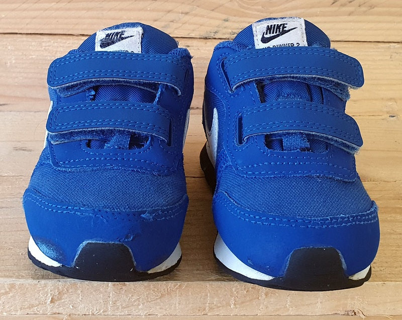 Nike MD Runner Low Textile Kids Trainers UK6.5 US7C EU23.5 806255 411 Blue White VintageTrainers