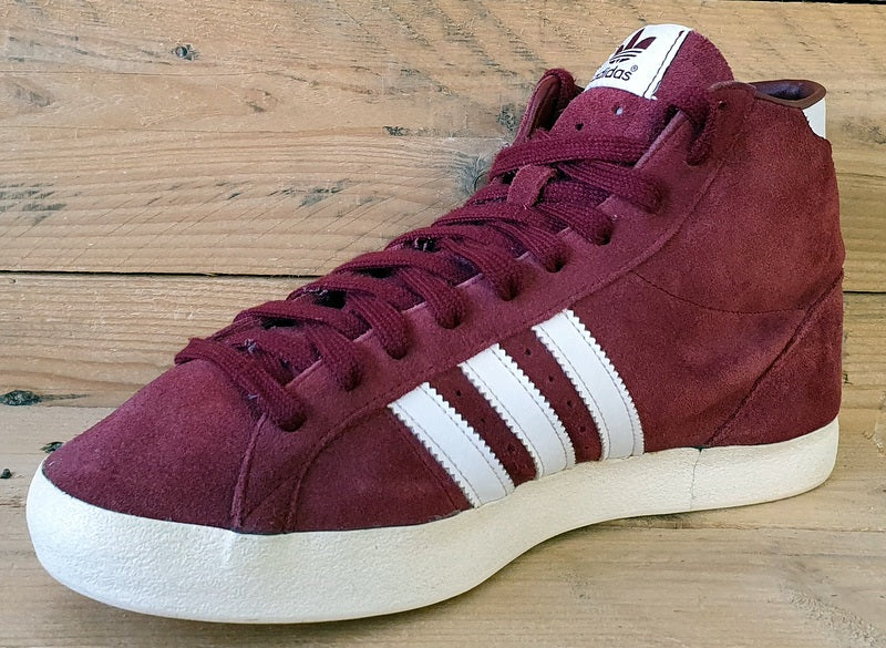 Adidas Originals Basket Profi Mid Suede Trainers UK9/US9.5/EU43 G63952 Burgundy