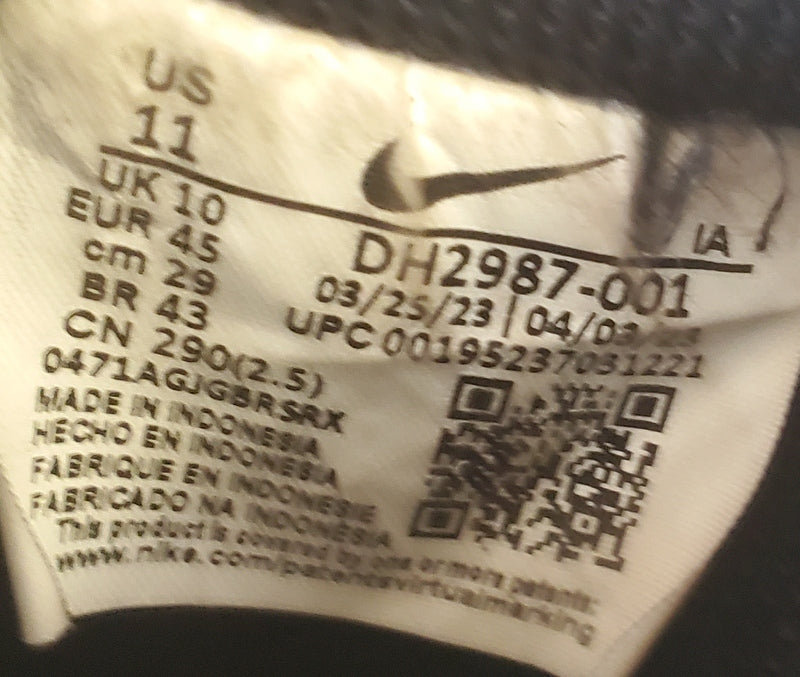 Nike Court Vision Low Leather Trainers UK10/US11/EU45 DH2987-001 Black/White