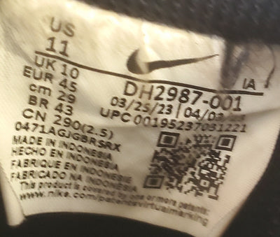 Nike Court Vision Low Leather Trainers UK10/US11/EU45 DH2987-001 Black/White