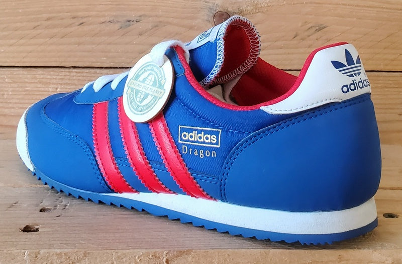 Adidas Originals Dragon Low Textile Trainers UK4/US4.5/EU36.5 G20816 Blue/Red