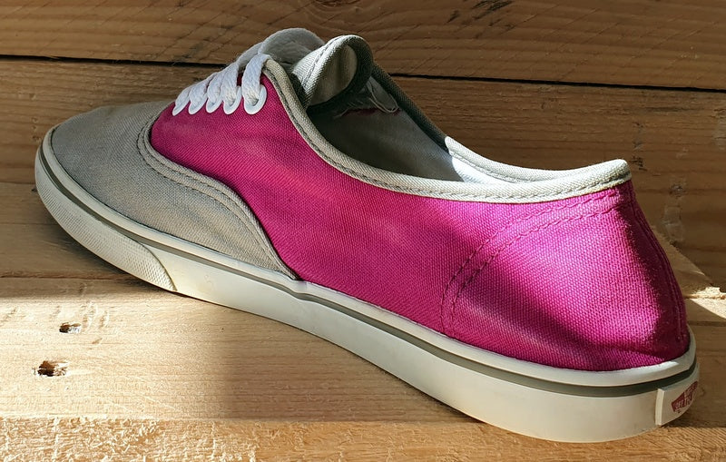 Vans Off The Wall Low Canvas Trainers UK5/US7.5/EU38 T375 Pink/Grey/White