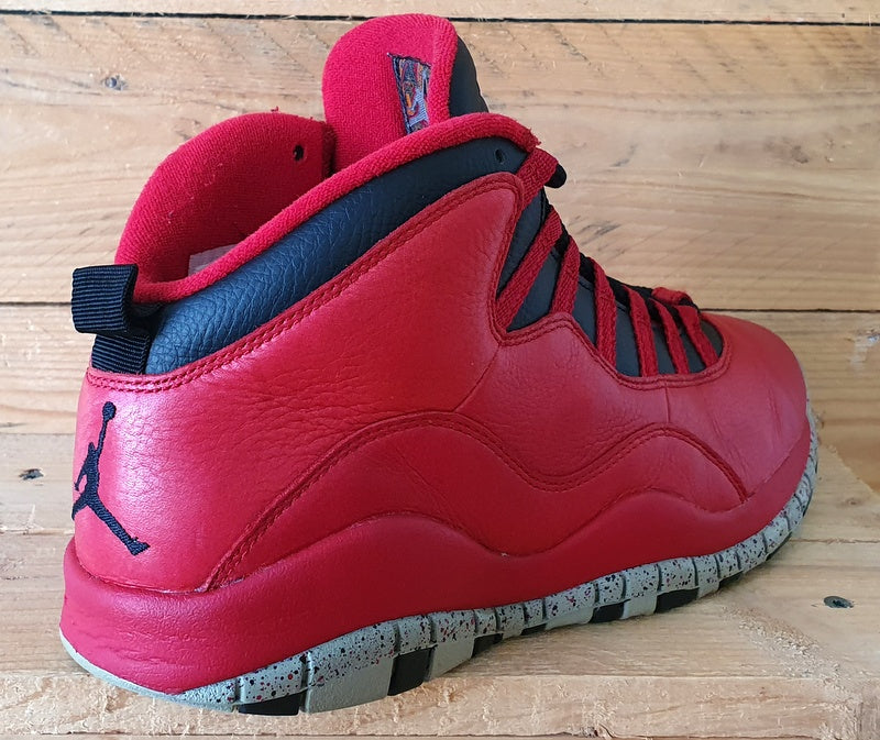 Nike Jordan 10 Retro Mid Leather Trainers UK8/US9/EU42.5 705178-601 Red