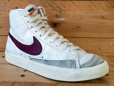 Nike Blazer 77 Mid Leather Trainers UK6/US7/EU40 BQ6806-120 White/Burgundy