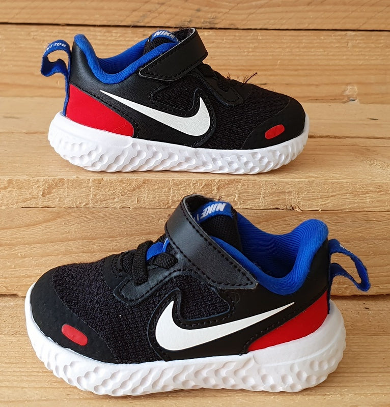 Nike Revolution 5 Kids Trainers UK3.5/US4C/E19.5 BQ5673-020 Black/University Red