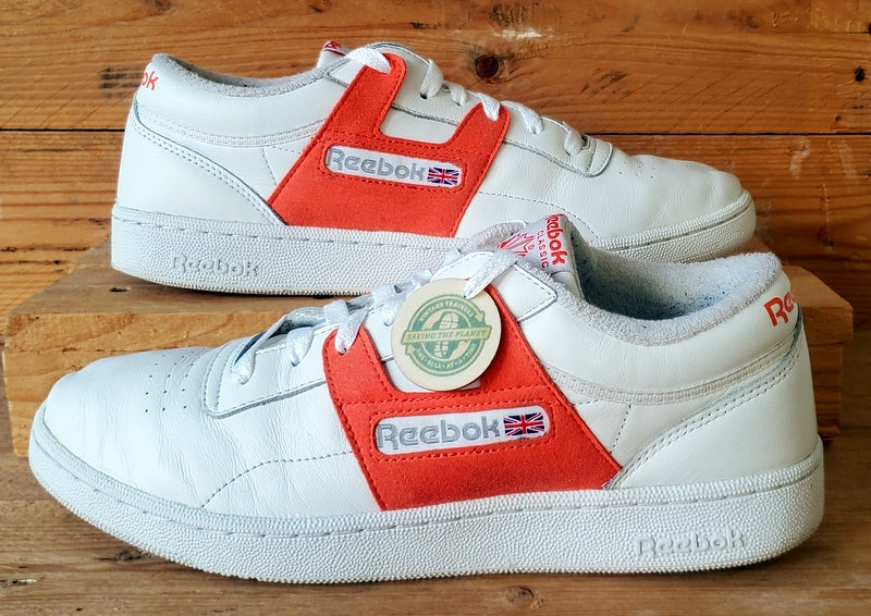 Reebok Club C 85 Low Leather Trainers UK9/US10/EU43 CN5625 White/Orange