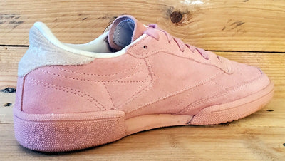 Reebok Club C 85 Low Suede Trainers UK4/US6.5/EU37 CM9053 Triple Chalk Pink