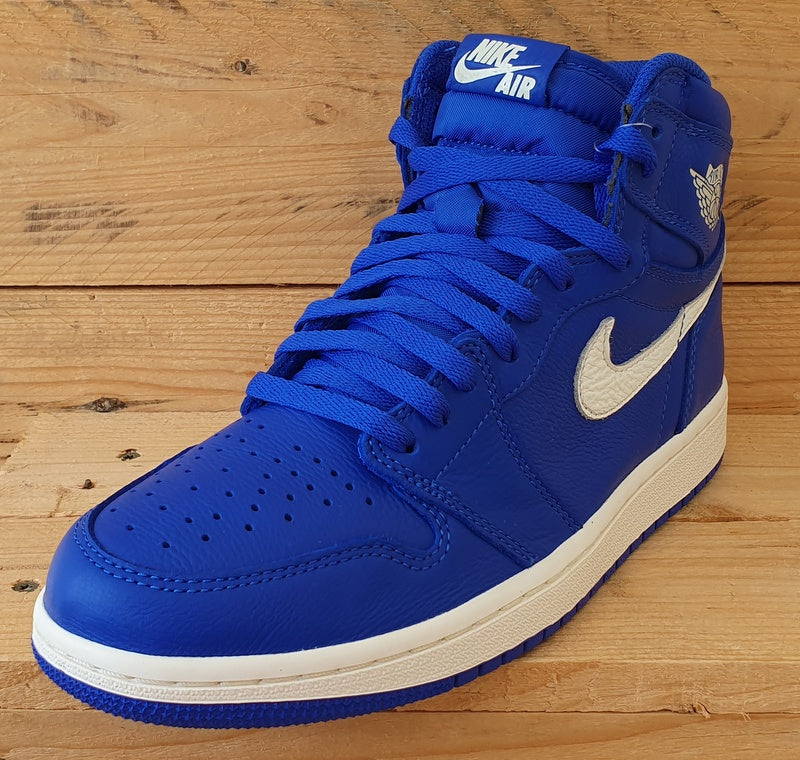 Nike Air Jordan 1 Leather Trainers UK7.5/US8.5/EU42 555088-401 Hyper Royal/White