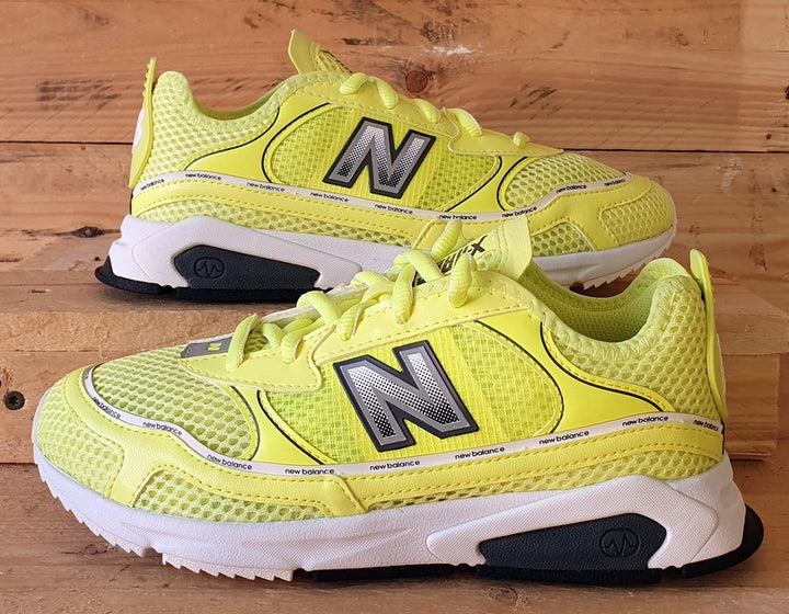 New Balance X Racer Low Textile Trainers UK4.5 US6.5 EU37 WSXRCHKC Neon Yellow VintageTrainers