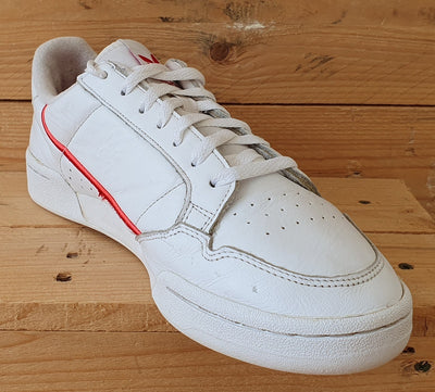 Adidas Continental 80 Low Leather Trainers UK9/US10.5/E43 EE5562 White/Flash Red