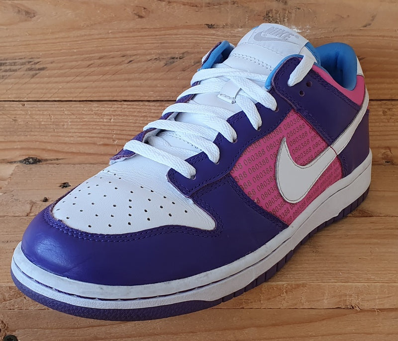 Nike Dunk ID Low Leather Trainers UK9/US10/EU44 336597-992 Purple/White/Pink